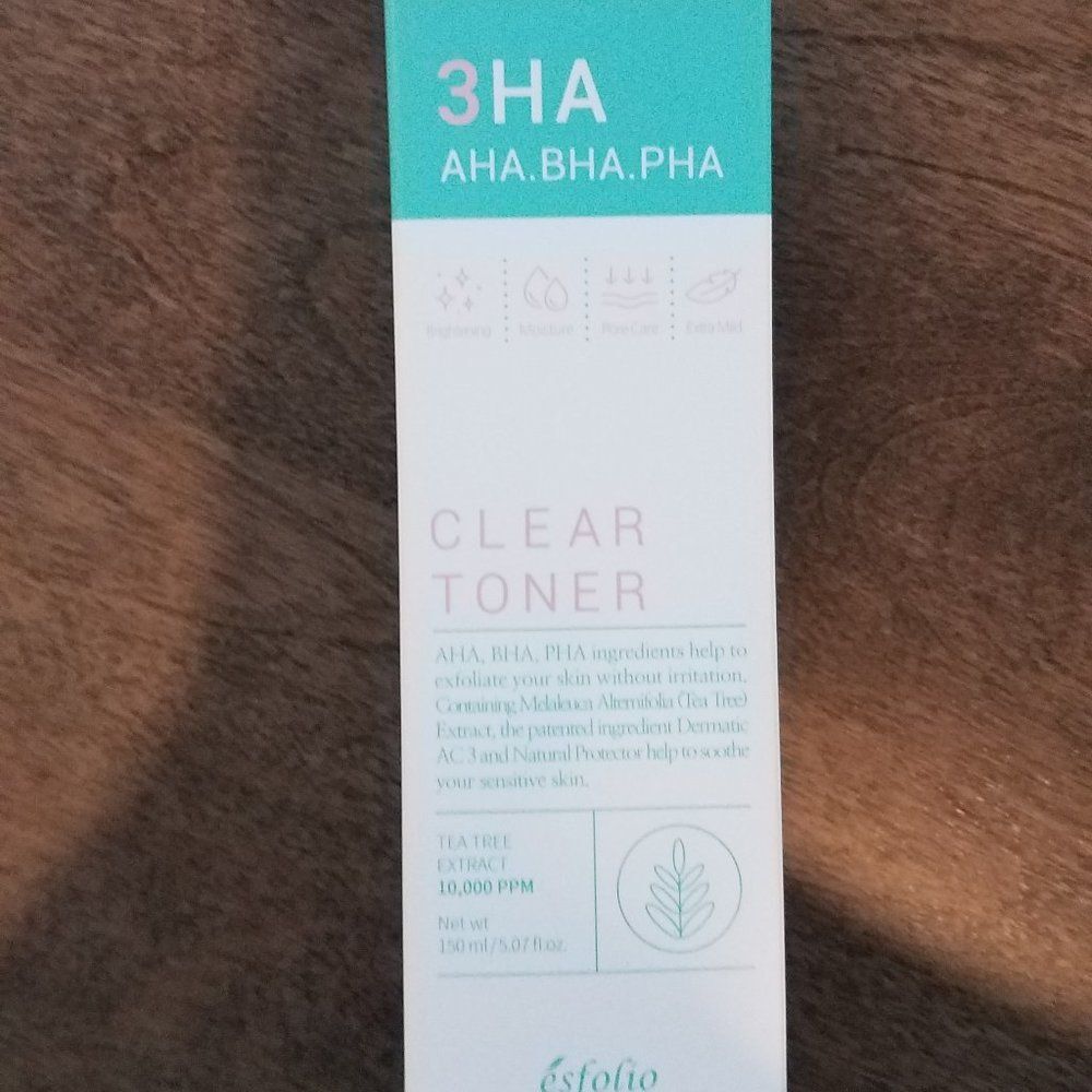 esfolio 3HA AHA. BHA. PHA Clear Toner sealed NIB